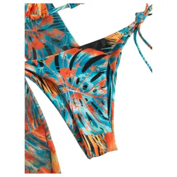 OYOANGLE Women's 3 Piece Swimsuit Set with Cover Up Dress