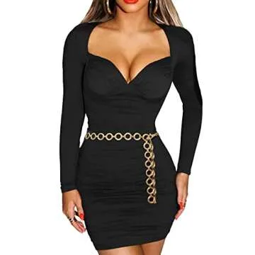 Stylish Women's O-Ring Chain Waist Belt - Fashion Accessory