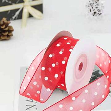 Fabric Ribbons for Crafts Gift Wrapping 30 Yards