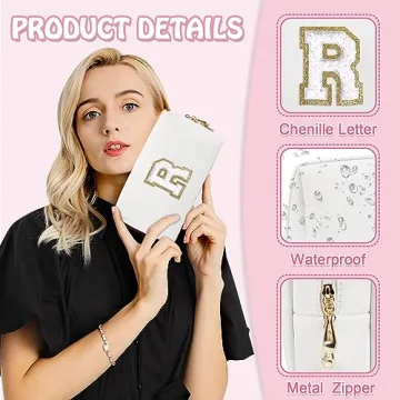 Small Travel Initial Preppy Makeup Bag for Personalized Style