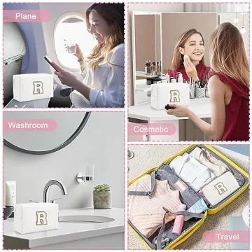 Small Travel Initial Preppy Makeup Bag for Personalized Style