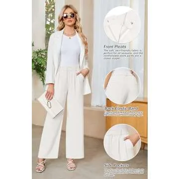 Sarin Mathews High Waisted Wide Leg Pants for Women