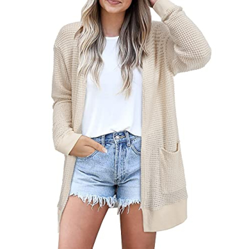 STYLEWORD Women's 2025 Summer Fashion Cardigan Sweaters Lightweight Open Front Kimonos Knit Casual L...
