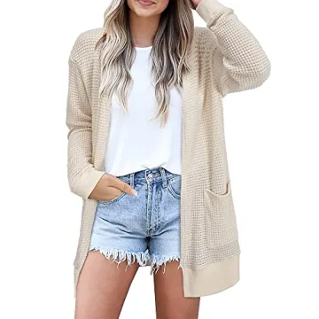STYLEWORD Women's 2025 Summer Fashion Cardigan Sweaters Lightweight Open Front Kimonos Knit Casual L...
