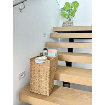 Stylish KOUBOO Wicker Step Basket for Home Organization