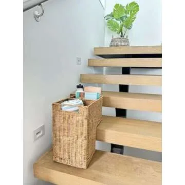 Stylish KOUBOO Wicker Step Basket for Home Organization