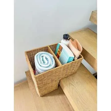 Stylish KOUBOO Wicker Step Basket for Home Organization