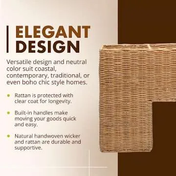 Stylish KOUBOO Wicker Step Basket for Home Organization