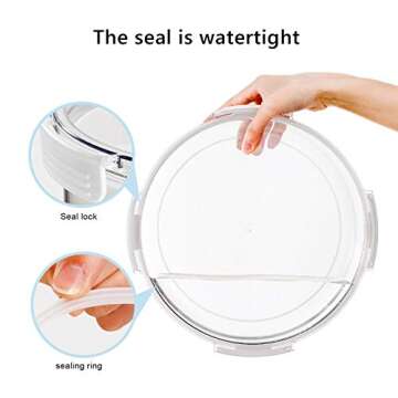 Divided Serving Tray with Lid, Removable Divided Platter Snack Box, Food Storage Charcuterie Contain...