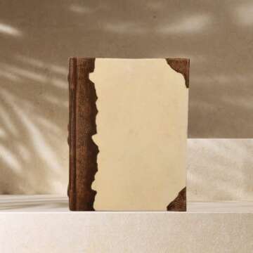 LEATHER VILLAGE Handmade Rustic Vintage Leather Journal - 200 Pages, 8"X6"(A5), Brown - Writing Note...