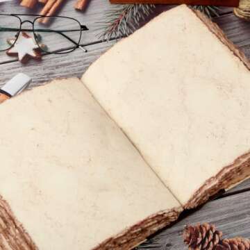 LEATHER VILLAGE Handmade Rustic Vintage Leather Journal - 200 Pages, 8"X6"(A5), Brown - Writing Notebook Sketchbook - Book of Shadows/Spell - Leather Bound Antique Diary