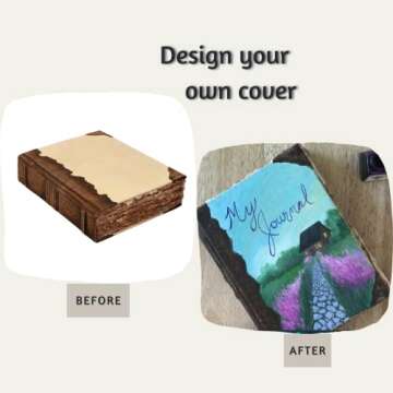 LEATHER VILLAGE Handmade Rustic Vintage Leather Journal - 200 Pages, 8"X6"(A5), Brown - Writing Notebook Sketchbook - Book of Shadows/Spell - Leather Bound Antique Diary