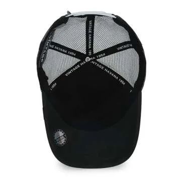 Vintage Havana Black Trucker Hat - Unique Stylish Cap for All