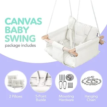 CaTeam Baby Swing - Comfortable Swing with Safety Belt