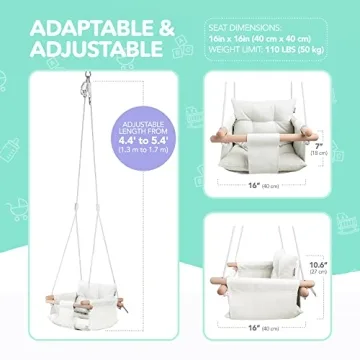 CaTeam Baby Swing - Comfortable Swing with Safety Belt
