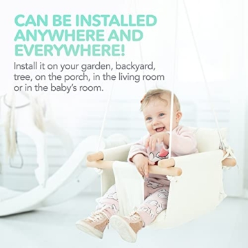 CaTeam Baby Swing - Comfortable Swing with Safety Belt