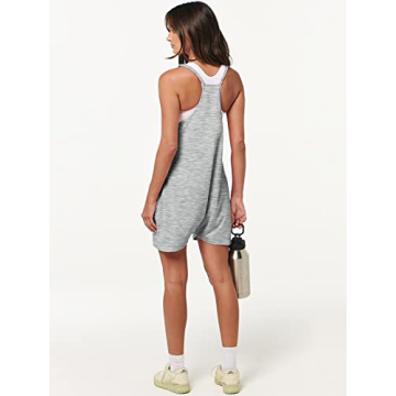 ANRABESS Women's Summer Casual Sleeveless Romper with Pockets