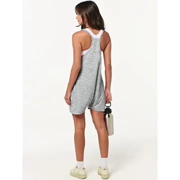 ANRABESS Women's Summer Casual Sleeveless Romper with Pockets