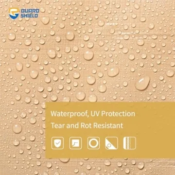 GUARD SHIELD Beige Tarp Heavy Duty Outdoor Tarpaulin Cover