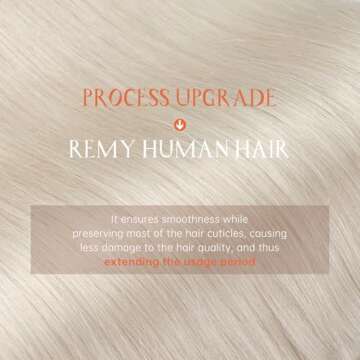 Sunny Hair Clip in Hair Extensions Straight Human Hair Clip in Extensions Remy Clip in Hair Extensions Real Human Hair Extensions Clip ins Platinum Blonde White Color 20inch