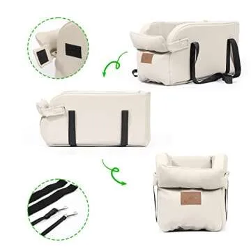 Dog Car Seat Centre Console for Small Pets Up to 22lbs