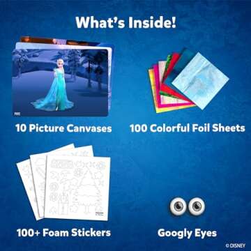 Skillmatics Art & Craft Activity - Foil Fun Disney Frozen, No Mess Art for Kids, Craft Kits, DIY Creative Activity, Gifts for Girls & Boys Ages 4, 5, 6, 7, 8, 9