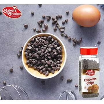 Chocolate Flavored Mini Chocolate Chips – Baking Ingredient, Topping and Decoration Candy for Ice Cream, Desserts and Baked Goods, Non Dairy, Kosher - 9 oz. - Baker’s Choice
