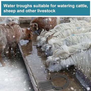 KNEOYR 500W De-icer Submergible Bird Bath Heater Aluminum Cast for Livestock Poultry Horses, Cows, B...