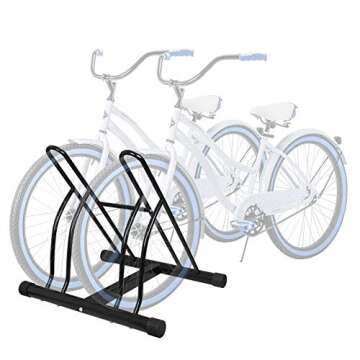 ZENY 2 Bike Floor Stand Floor Bicycle Rack, Free Standing Cycling Rack Floor Storage Organizer for I...