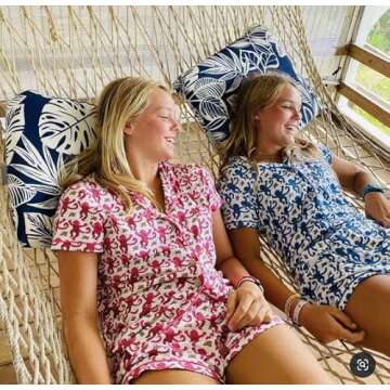 Yiulangde Roller Dupes Rabbit Pajamas Preppy Aesthetic Monkey Pj Sets for women 2 Piece Y2k Short Sl...