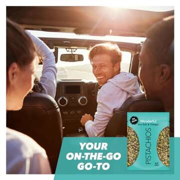 Wonderful Pistachios No Shells, Sea Salt & Vinegar Flavored Nuts, 11 Ounce Resealable Bag, Protein Snacks, Gluten Free, Healthy Snacks