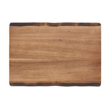 Rachael Ray Pantryware Acacia Wood Cutting Board - 17x12 inch Rustic Serving Board