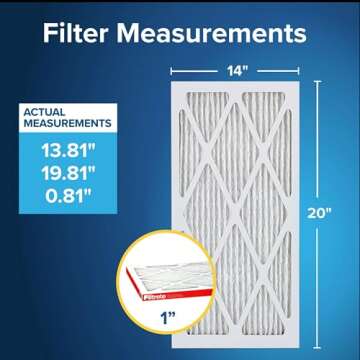 Filtrete 14x20x1 AC Furnace Air Filter, MERV 11, MPR 1000, Micro Allergen Defense, 3-Month Pleated 1...