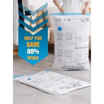 Vacuum Storage Bags with Electric Pump, New Air Valve Combo 32 Pack Vacuum Space Saver Bag, Vacuum Sealer Bags for Clothes, Clothing, Pillows, Comforters, Blankets, Quilt, Travel, Two Compressing Ways