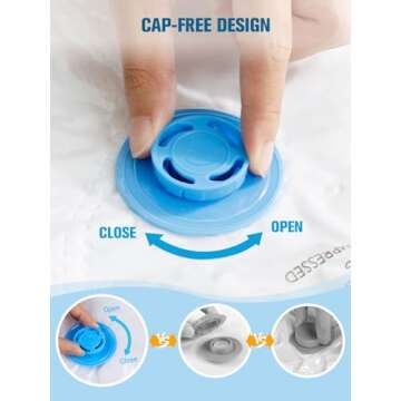 Vacuum Storage Bags with Electric Pump, New Air Valve Combo 32 Pack Vacuum Space Saver Bag, Vacuum Sealer Bags for Clothes, Clothing, Pillows, Comforters, Blankets, Quilt, Travel, Two Compressing Ways