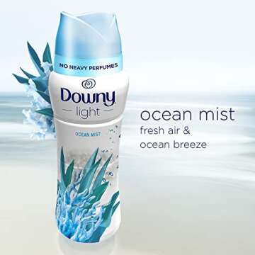 Downy Light Laundry Scent Booster Beads for Washer, Ocean Mist, 26.5 oz, with No Heavy Perfumes, Use with Fabric Softener
