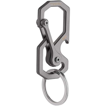 Titanium Keychain, Multifunctional Carabiner Clip Key Chain Heavy Duty Car Key Organizer with Bottle...