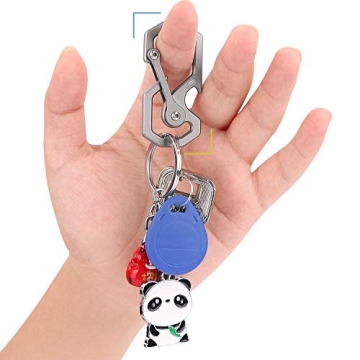 Durable Titanium Keychain Carabiner with Bottle Opener