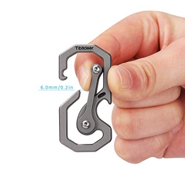 Durable Titanium Keychain Carabiner with Bottle Opener
