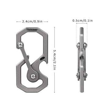 Durable Titanium Keychain Carabiner with Bottle Opener