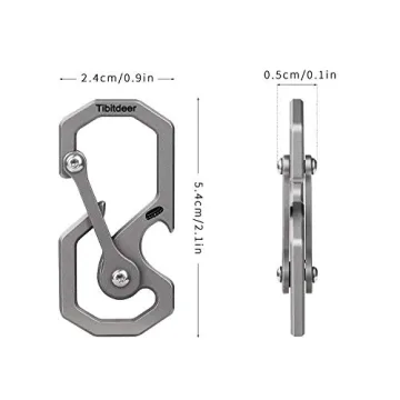 Durable Titanium Keychain Carabiner with Bottle Opener