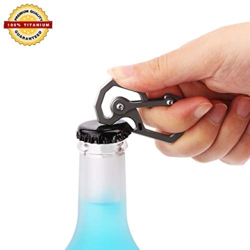 Durable Titanium Keychain Carabiner with Bottle Opener