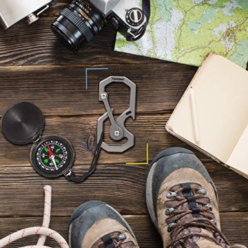 Durable Titanium Keychain Carabiner with Bottle Opener