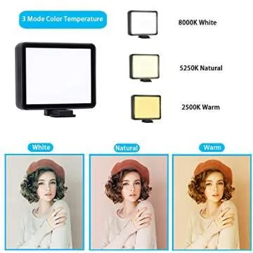 Suptig LED Video Light, Portable Photography Compatible for Gopro Hero 13, Hero 12,11,10,9,8,7,6,5,4,3,3+, DJI OSMO, AKASO, Sony DSLR Canon Camera Gopro Vlogging.