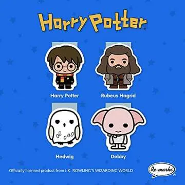 Re-marks Harry Potter Wizards and Hogwarts Magnetic Page Clips, 2 Sets of 4 Page Clips, 8 Clips Total