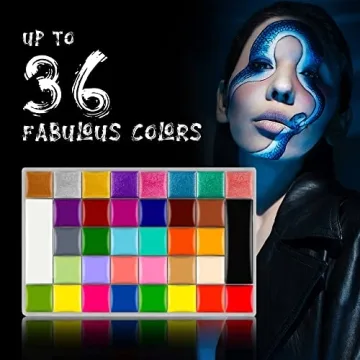 CCbeauty 36 Colors Face Paint Set for Creative Expression