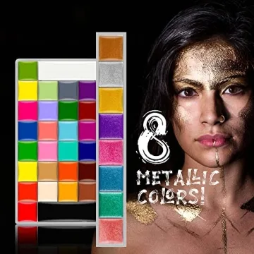 CCbeauty 36 Colors Face Paint Set for Creative Expression