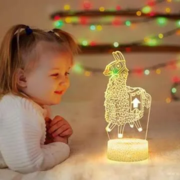 Hoofun 3D Night Light 16 Color Changeable Table Lamp Base Cool Nightlight for Kids Birthday Holiday ...