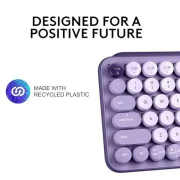 Logitech POP Keys Mechanical Wireless Keyboard with Customizable Emoji Keys, Durable Compact Design, Bluetooth or USB Connectivity, Multi-Device, OS Compatible - Cosmos