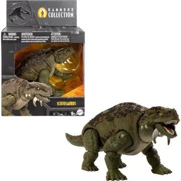 Mattel Jurassic World Hammond Collection Scutosaurus Action Figure - Premium Design with Glass Eyes ...